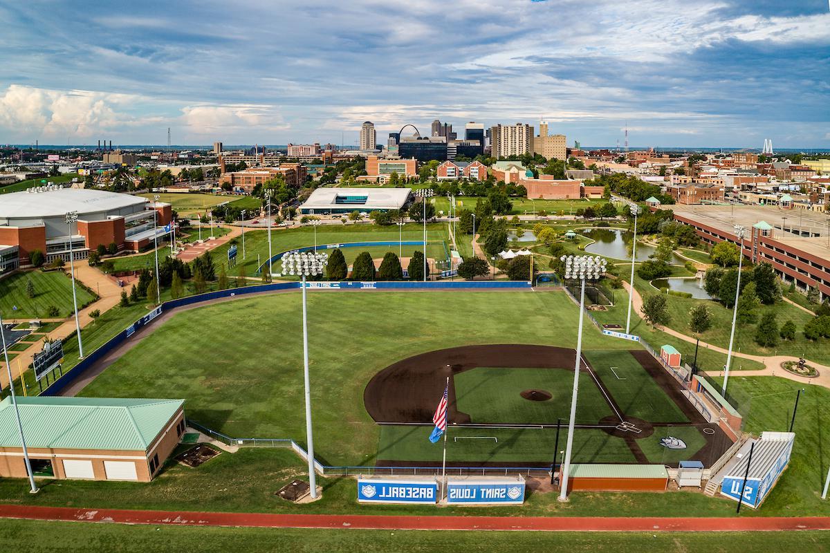 A view of 博彩网址大全's athletic complex, including Chaifetz Arena and Hermann Stadium.